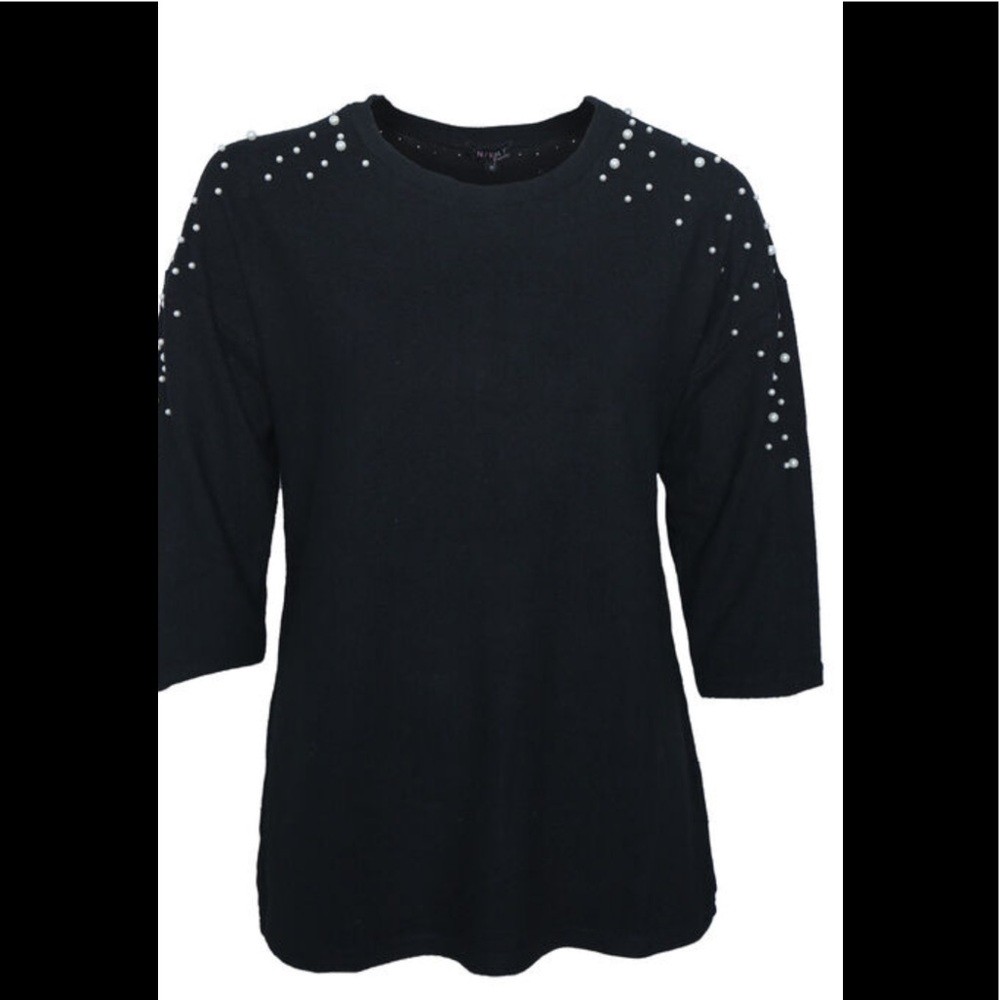 NWT En/Kay sweater with pearls